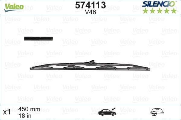 Valeo Silencio V46 X1 450 mm VOLVO; PRELUDE; M.626 ST YT