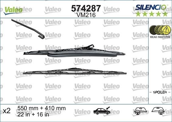 Valeo Silencio VM216 X2 550 400 mm ALFA 147