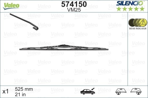 Valeo Silencio VM25 X1 525 mm PRIMERA; SAAB900; S70 YT