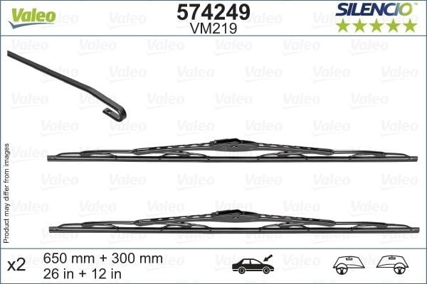 VALEO SİLENCİO VR50 X2 650 MM 280 MM NISSAN NOTE E12 SİLENCİO SİLECEK LASTİĞİ BİNEK