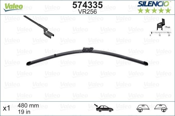 Valeo Silencio X-TRM Flat Blade VM256 X1 480 mm ARKA FORD MONDEO 3 06/07>