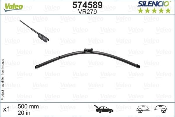 Valeo Silencio X-TRM Flat Blade VR279 X1 500 mm ARKA OPEL INSIGNIA B Grand Sport 04.2017 >