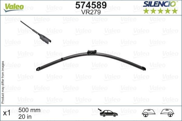 Valeo Silencio X-TRM Flat Blade VR279 X1 500 mm ARKA OPEL INSIGNIA B Grand Sport 04.2017 >