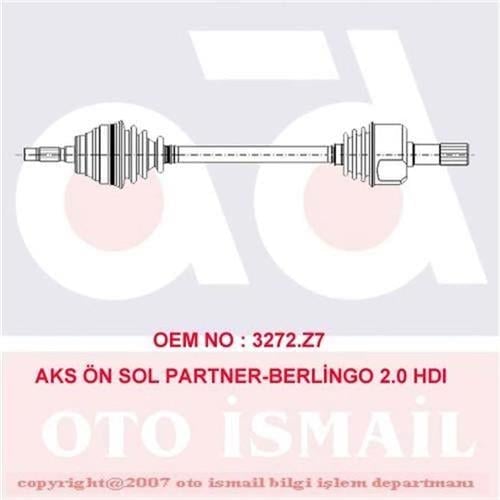 x AKS ÖN SOL PARTNER-BERLINGO 2.0 HDI 00 >