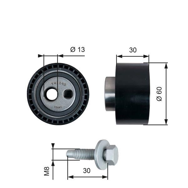 x EKSANTRİK GERGİ RULMANI AYARLI P206-P306-P307-P406-BERLINGO-JUMPER-JUMPY-DUCATO-XSARA 2.0 HDI