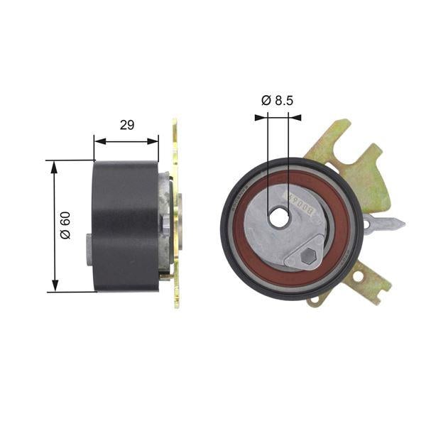 x EKSANTRİK GERGİ RULMANI P307-308-407-607-C4-C5-C8-JUMPY-SCUDO-FOCUS II-C-MAX-MONDEO IV 2.0HDI-2.