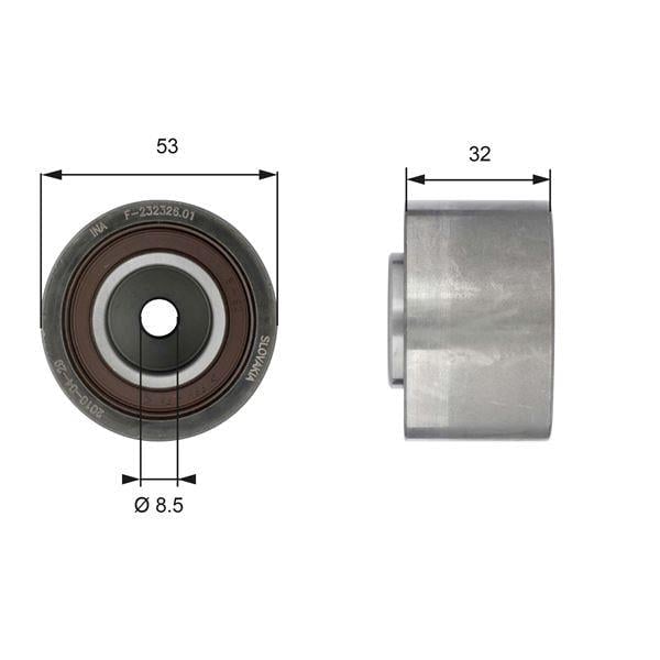 x EKSANTRİK GERGİ RULMANI VOLVO S40 06 >10 > S80 S60 XC70 XC90 C30 06-10 > V40 12 > V50 V60 XC60 V