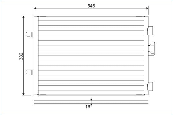 x KLİMA KONDENSERİ CLIO II 01>1.5 DCI 510x380x16