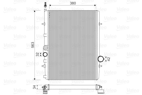 x RADYATÖR 206 00> 2.0 16V AC KLİMASIZ MEK 562.5x378.6x27