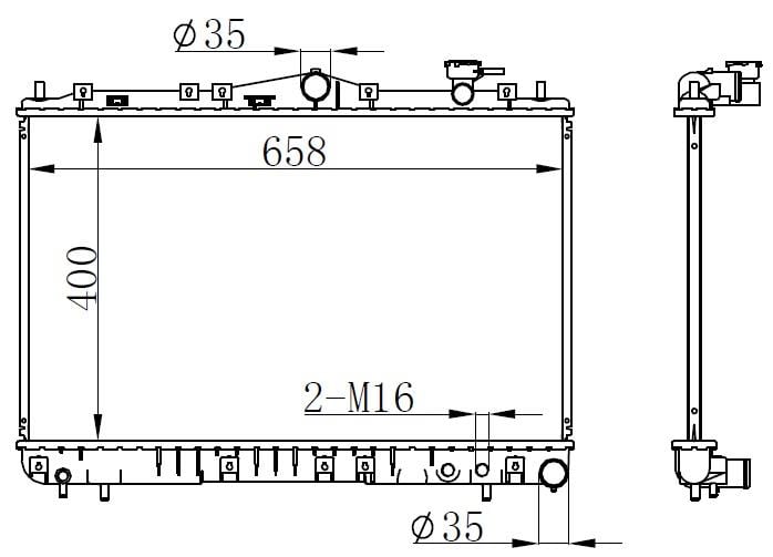 x RADYATÖR BRAZİNG SONATA 2.0I 91> AC KLİMASIZ MEK 400x658x26