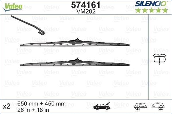 x SİLECEK SILENCIO 65 45 CM X2 VM202 KIA CARANAL