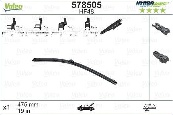 x SİLECEK SÜPÜRGESİ ÖN 48cm X1 MUZ TİPİ HydroConnect ÇOKLU BAĞLANTILI ÜNİVERSAL HF48
