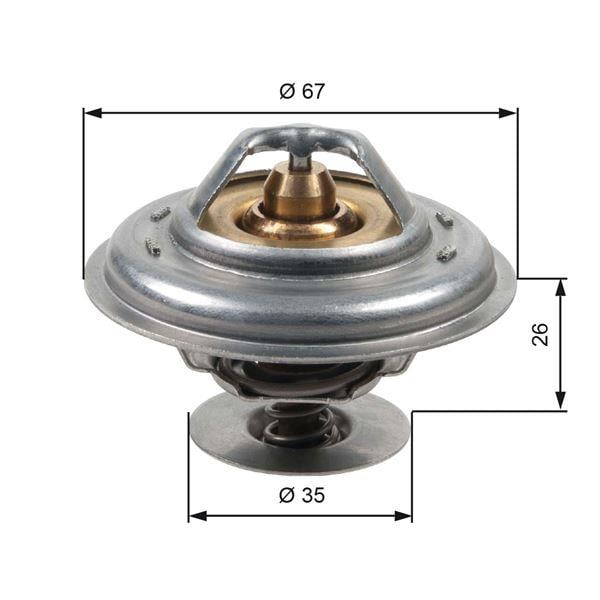 x TERMOSTAT 87C PASSAT 85-88 CRAFTER 06-13 T4 90-98 A6 94-95
