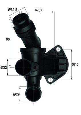x TERMOSTAT KOMPLE 87C AUDI A4-A6 2.0TFSI 04 >