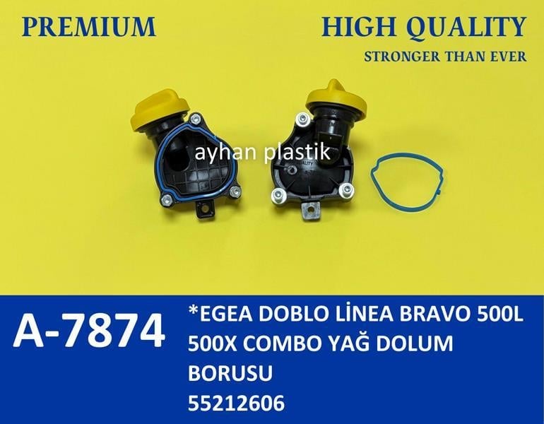 YAĞ DOLUM BORUSU ve CONTASI EGEA DOBLO LİNEA BRAVO 500L 500X COMBO