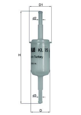 YAKIT FİLTRESİ RENAULT EXPRESS 1.0 85-92 VW CADDY 1.6 83-92 GOLF II-JETTA II 1.6 86-92