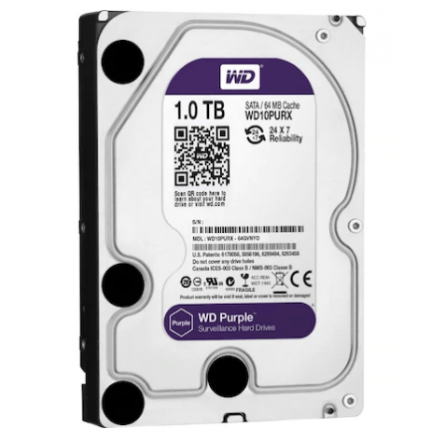 1 TB WD 3.5 PURPLE SATA3 5900RPM 64MB WD10PURX