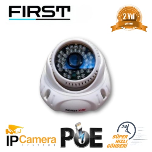 First 3 MP 36 Led SES DESTEKLİ IP POE Dome Güvenlik Kamerası FR-1623