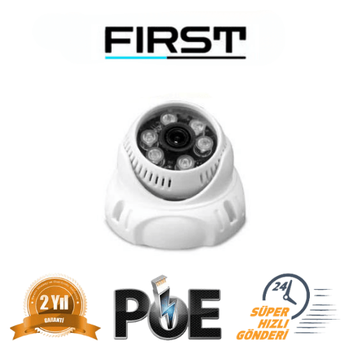First 5 MP 1440P Gece Görüşlü 6 Atom Led IP POE Dome Güvenlik Kamerası FR-5265