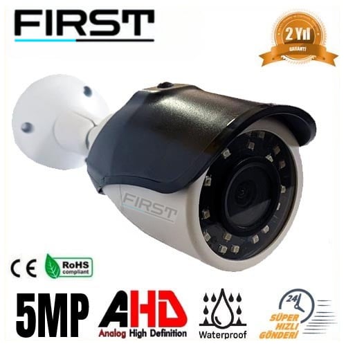 First 5 MP 4K 1440P 24 SMD LED AHD Bullet Güvenlik Kamerası FR-5062