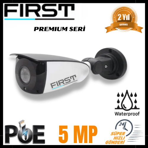 First PREMIUM SERİ 5 MP 1440P 42 LED IP POE BULLET Güvenlik Kamerası FR-6063