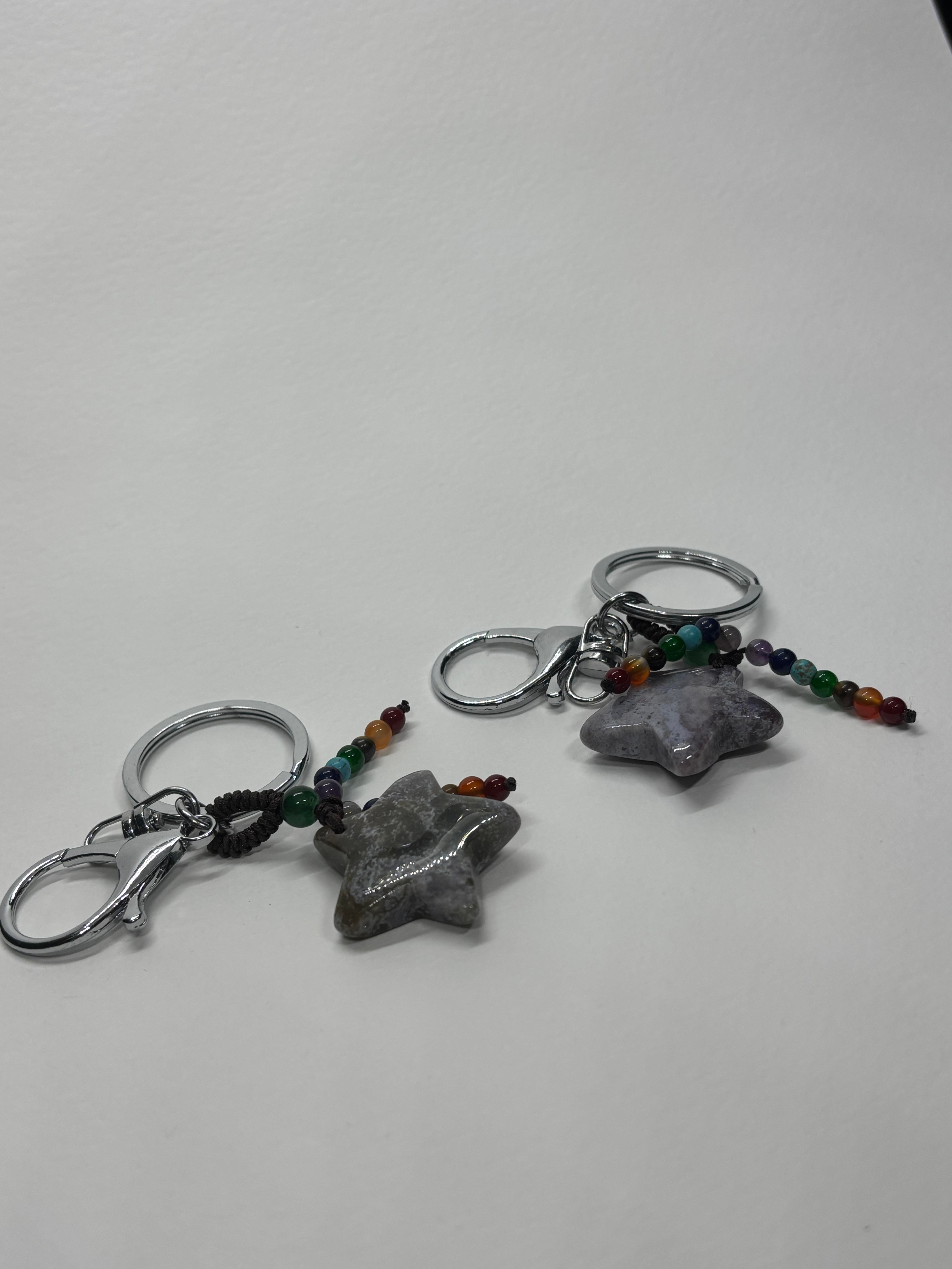 DOĞALTAŞ ANAHTARLIK CHARM YILDIZ