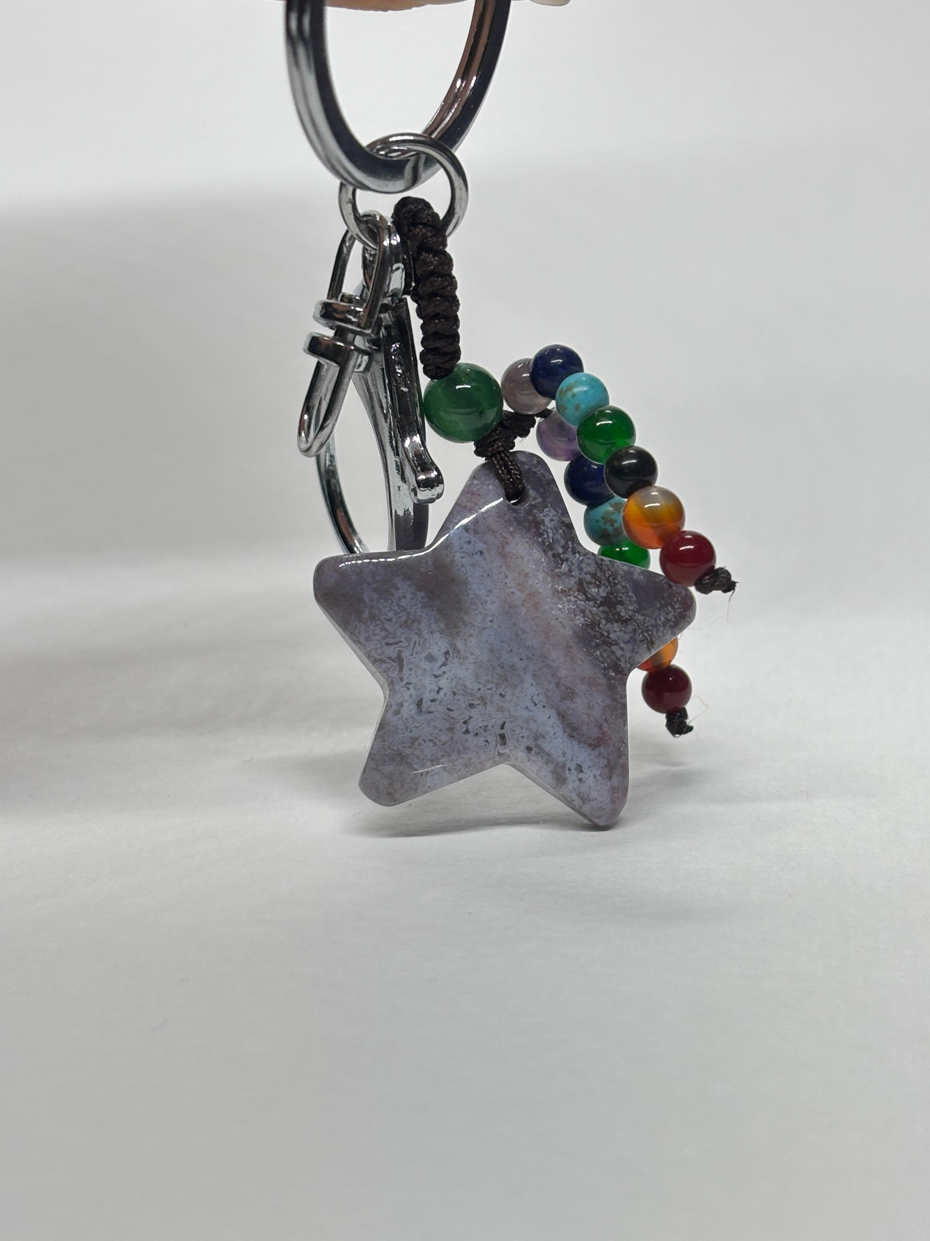  DOĞALTAŞ ANAHTARLIK CHARM YILDIZ