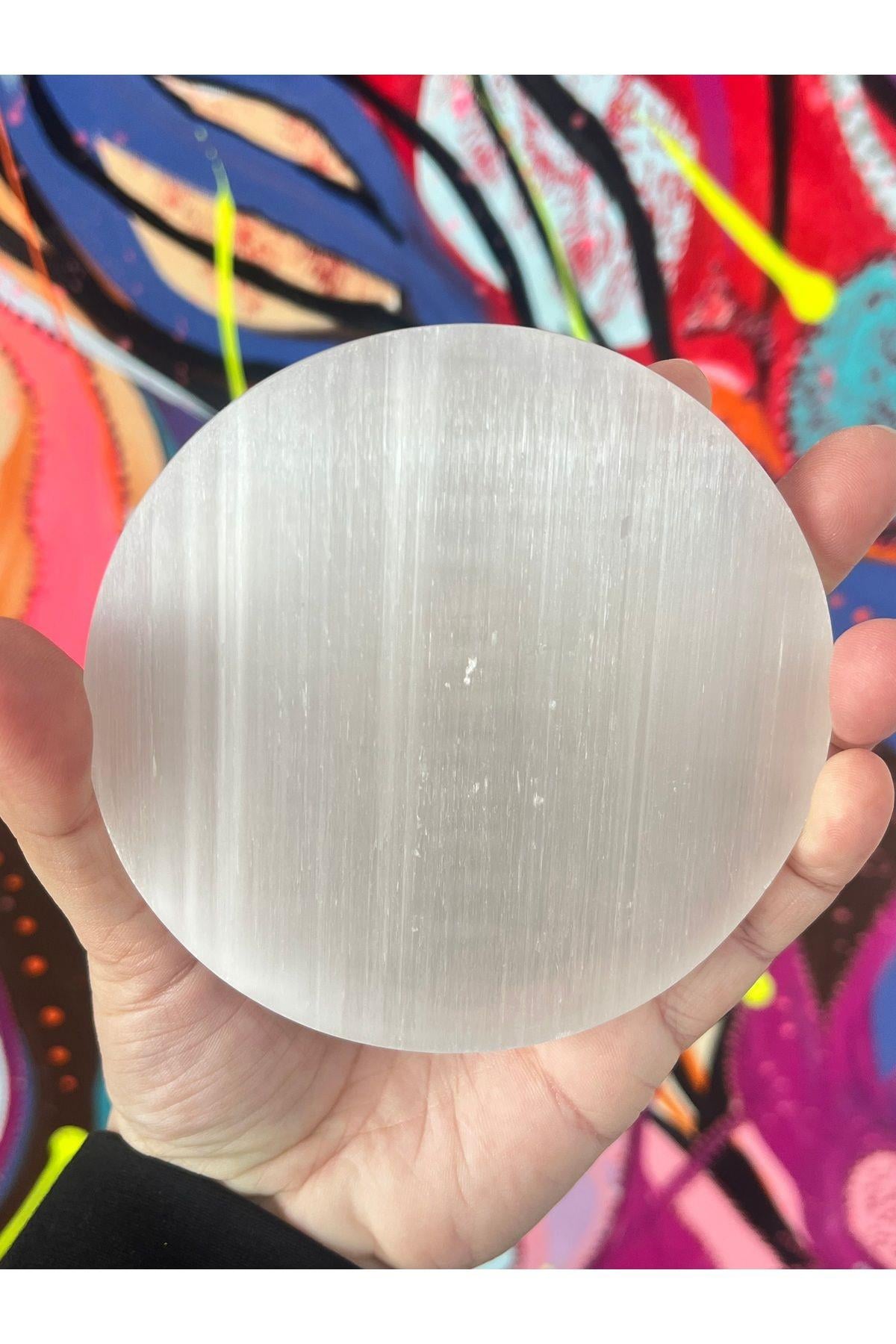 10 cm Selenit Disk Doğaltaş Arındırıcı