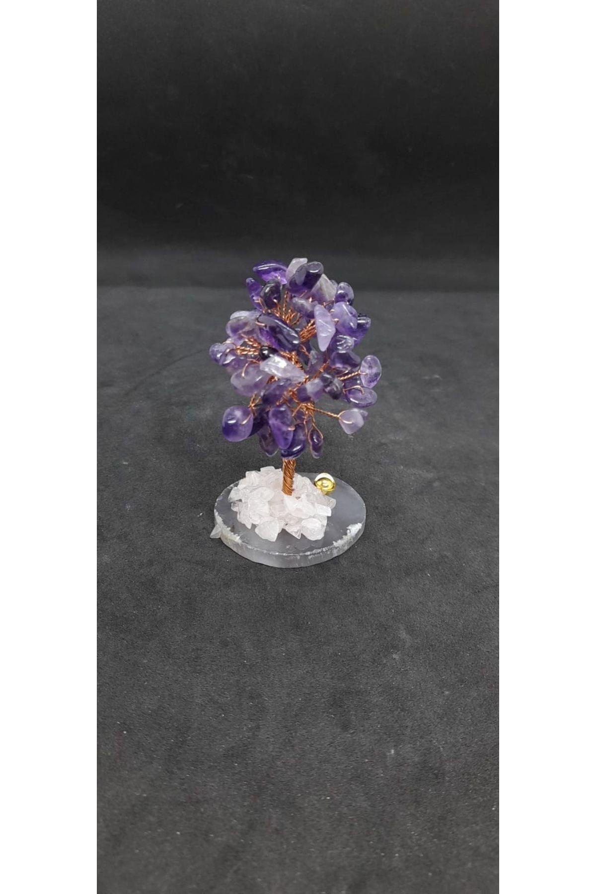 Ametist Doğaltaş Mineral Ağaç Hediyelik Ürün