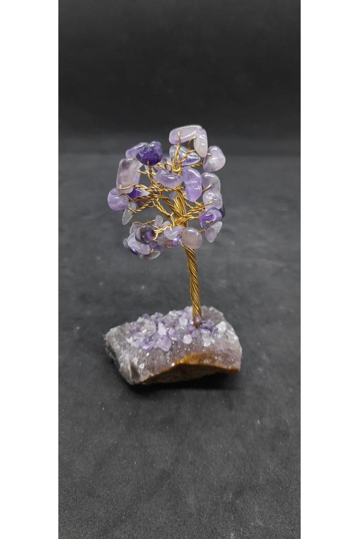 Ametist Doğaltaş Mineral Ağaç Hediyelik Ürün
