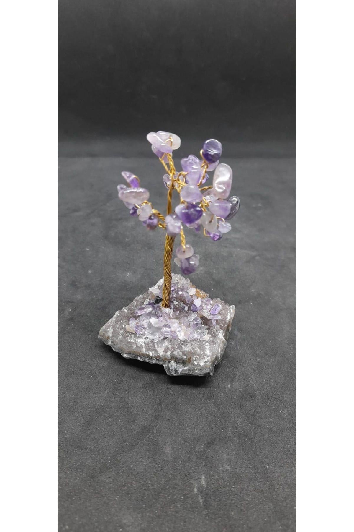 Ametist Doğaltaş Mineral Ağaç Hediyelik Ürün