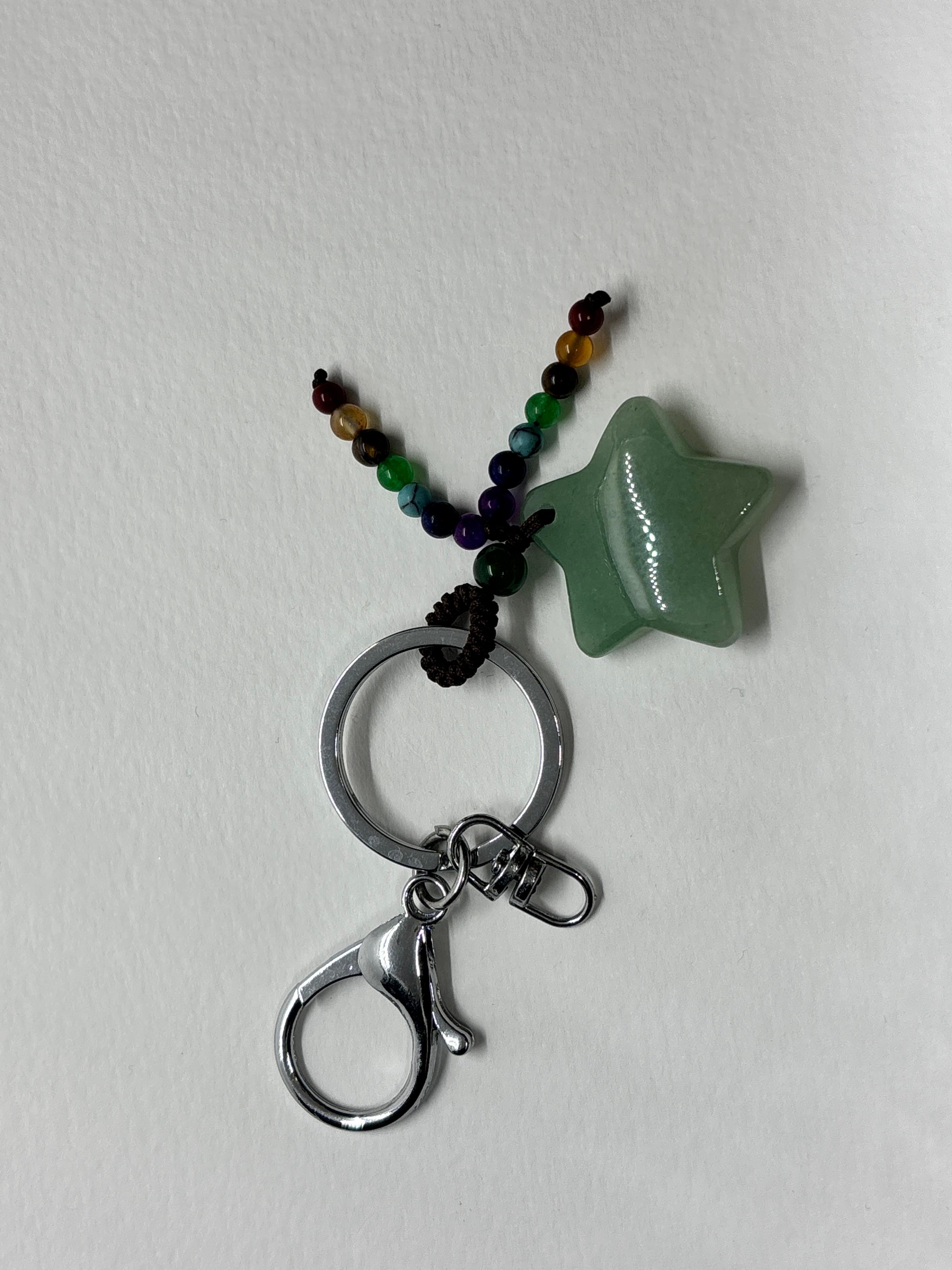AVENTURİN DOĞALTAŞ ANAHTARLIK CHARM YILDIZ