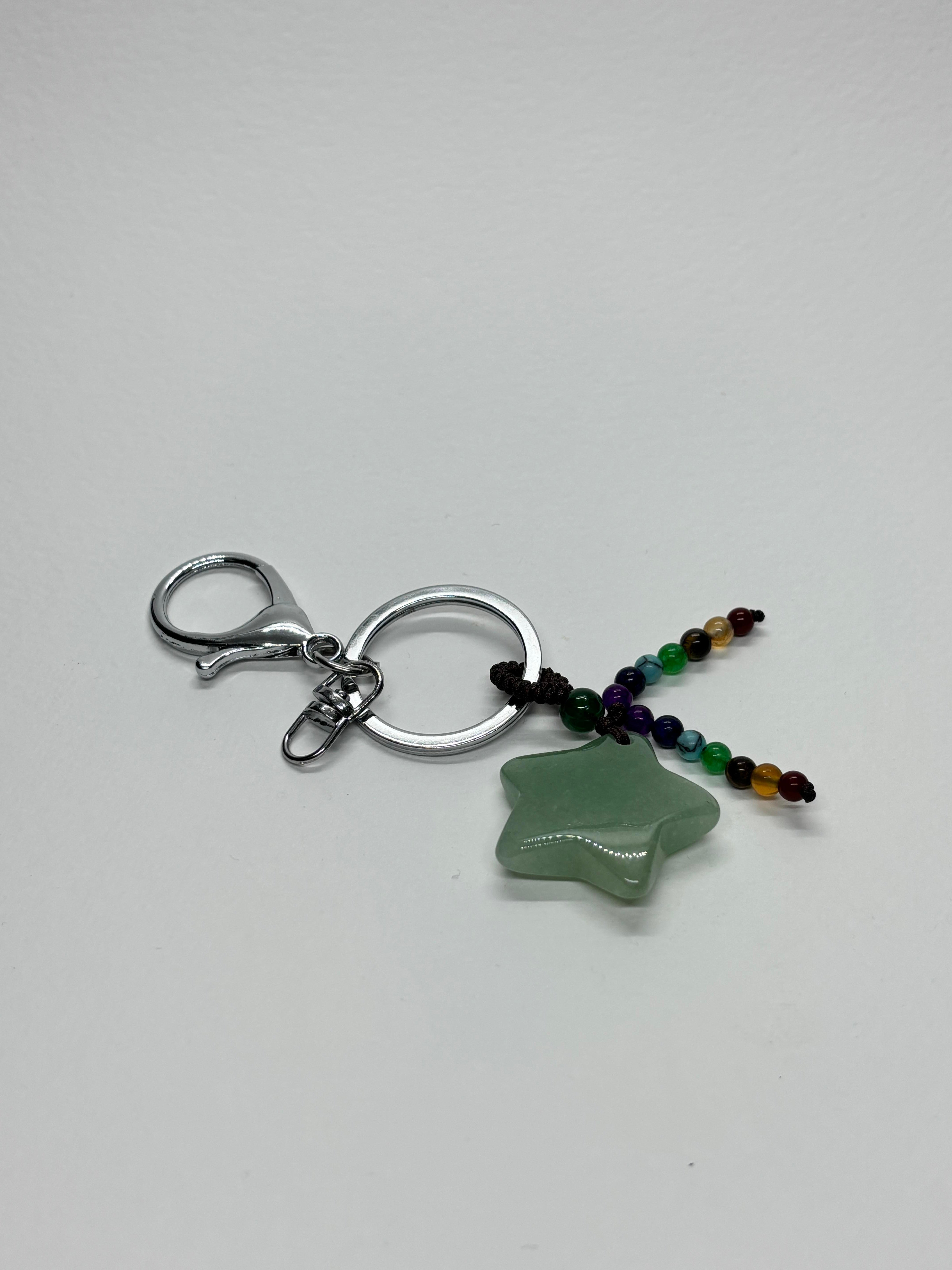 AVENTURİN DOĞALTAŞ ANAHTARLIK CHARM YILDIZ