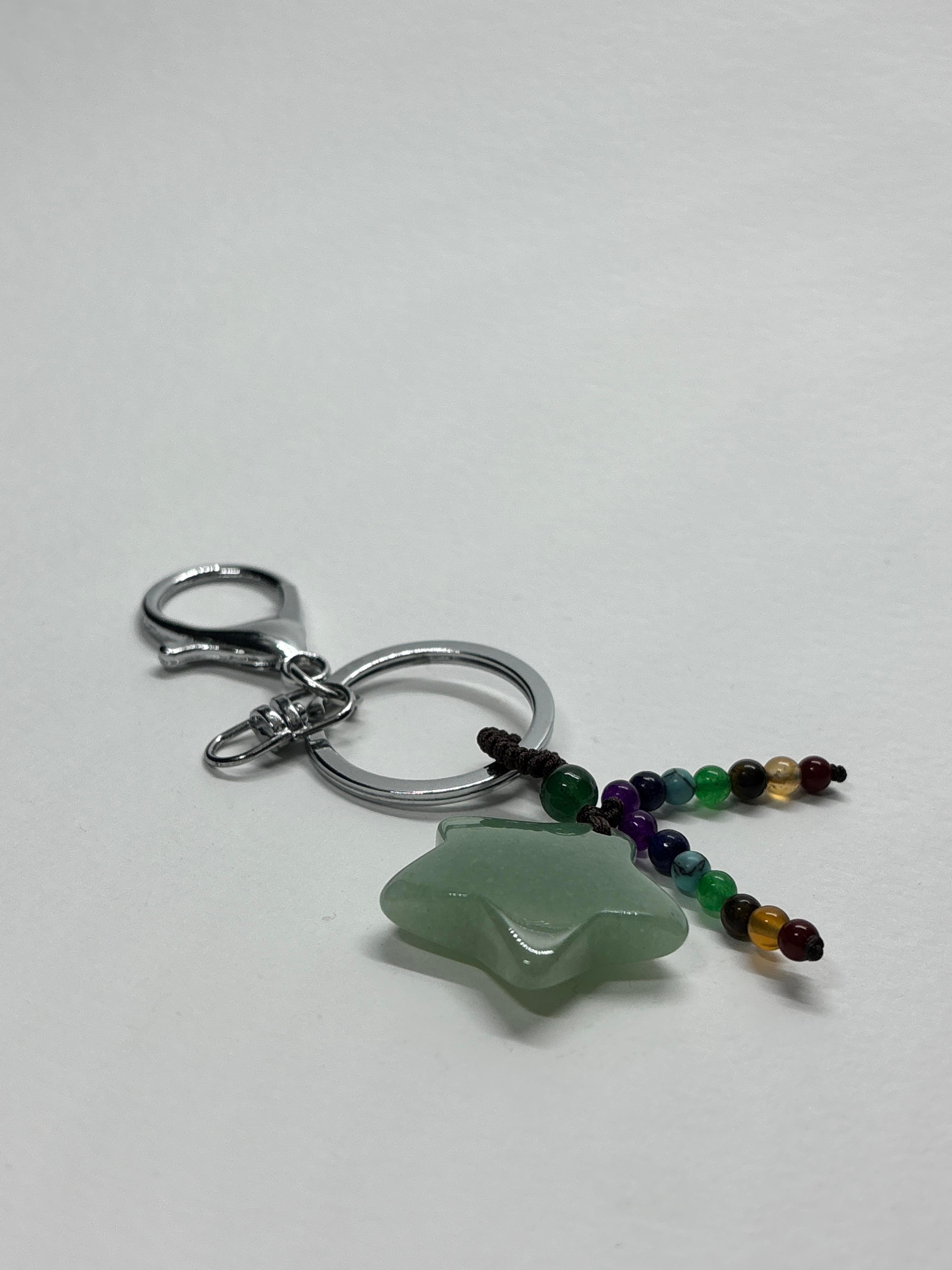AVENTURİN DOĞALTAŞ ANAHTARLIK CHARM YILDIZ