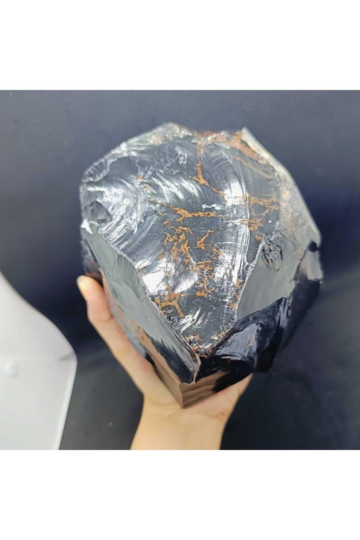 Harika Görünümlü  Obsidyen Doğaltaş Kütle
