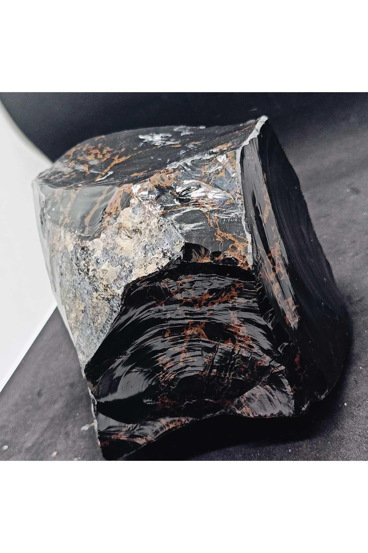 Harika Görünümlü  Obsidyen Doğaltaş Kütle