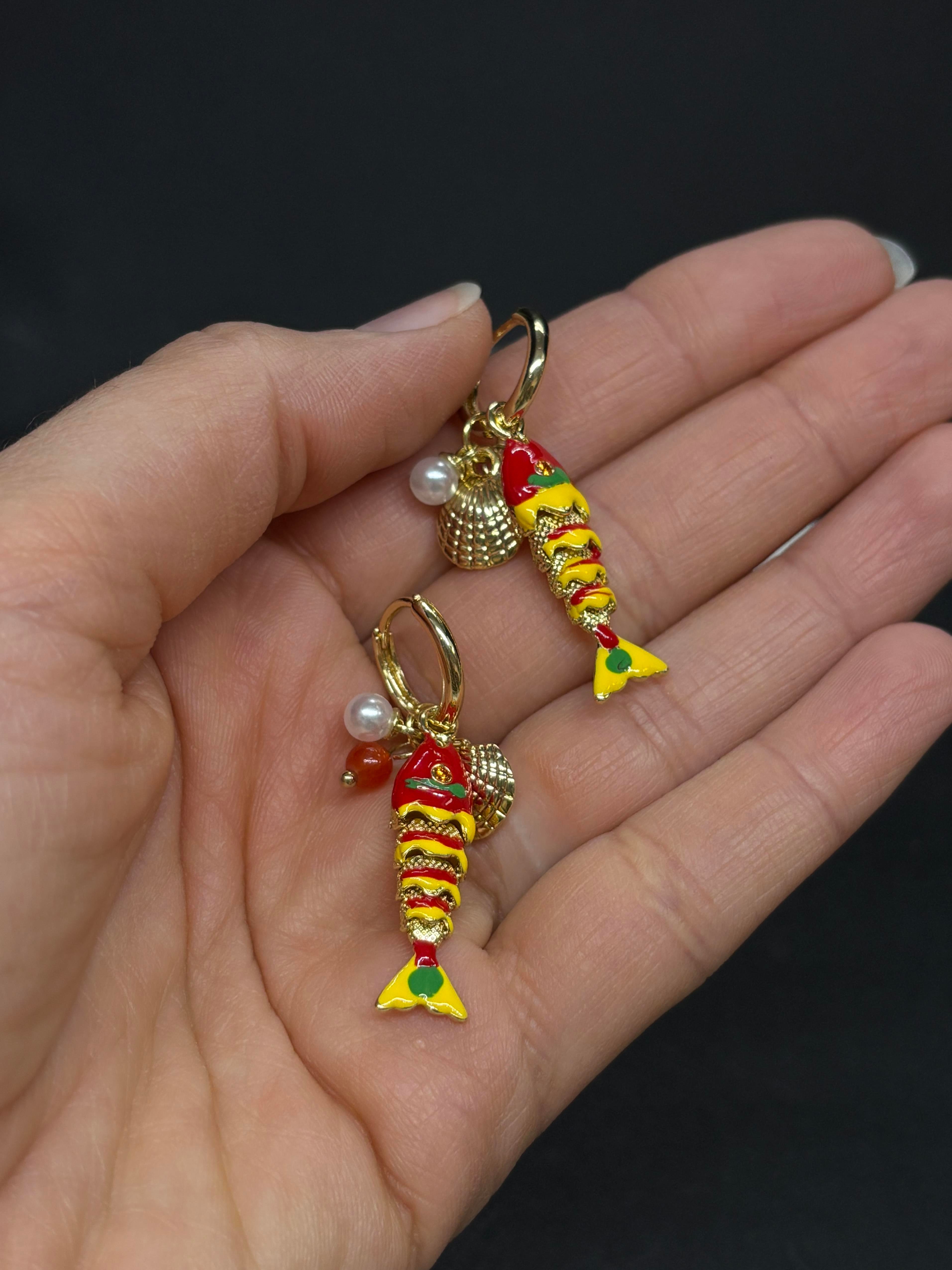 KOİ BALIĞI FENGSHUI KÜPESİ
