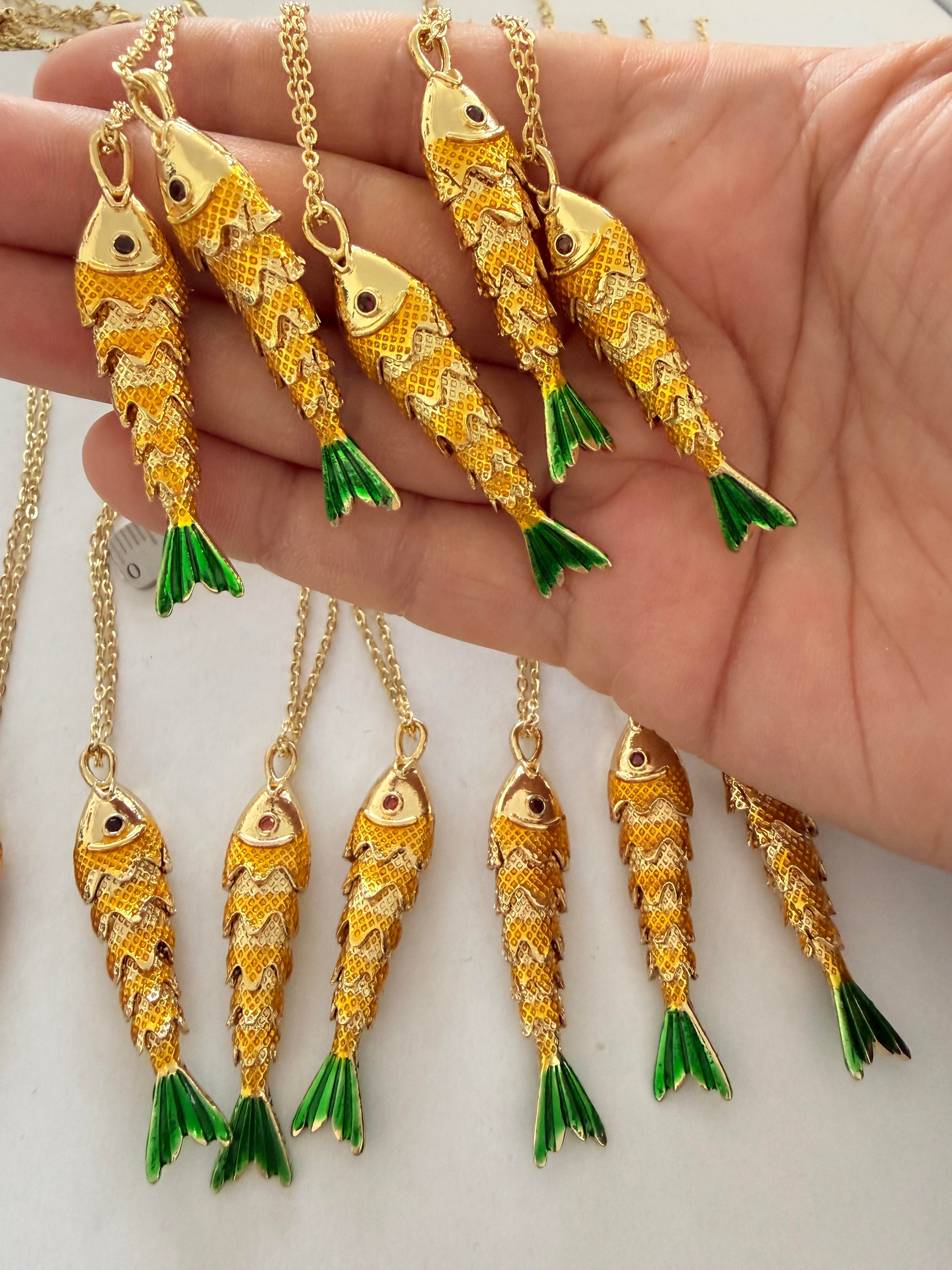 KOİ BALIK YEŞİL GOLD ŞANS KOLYESİ