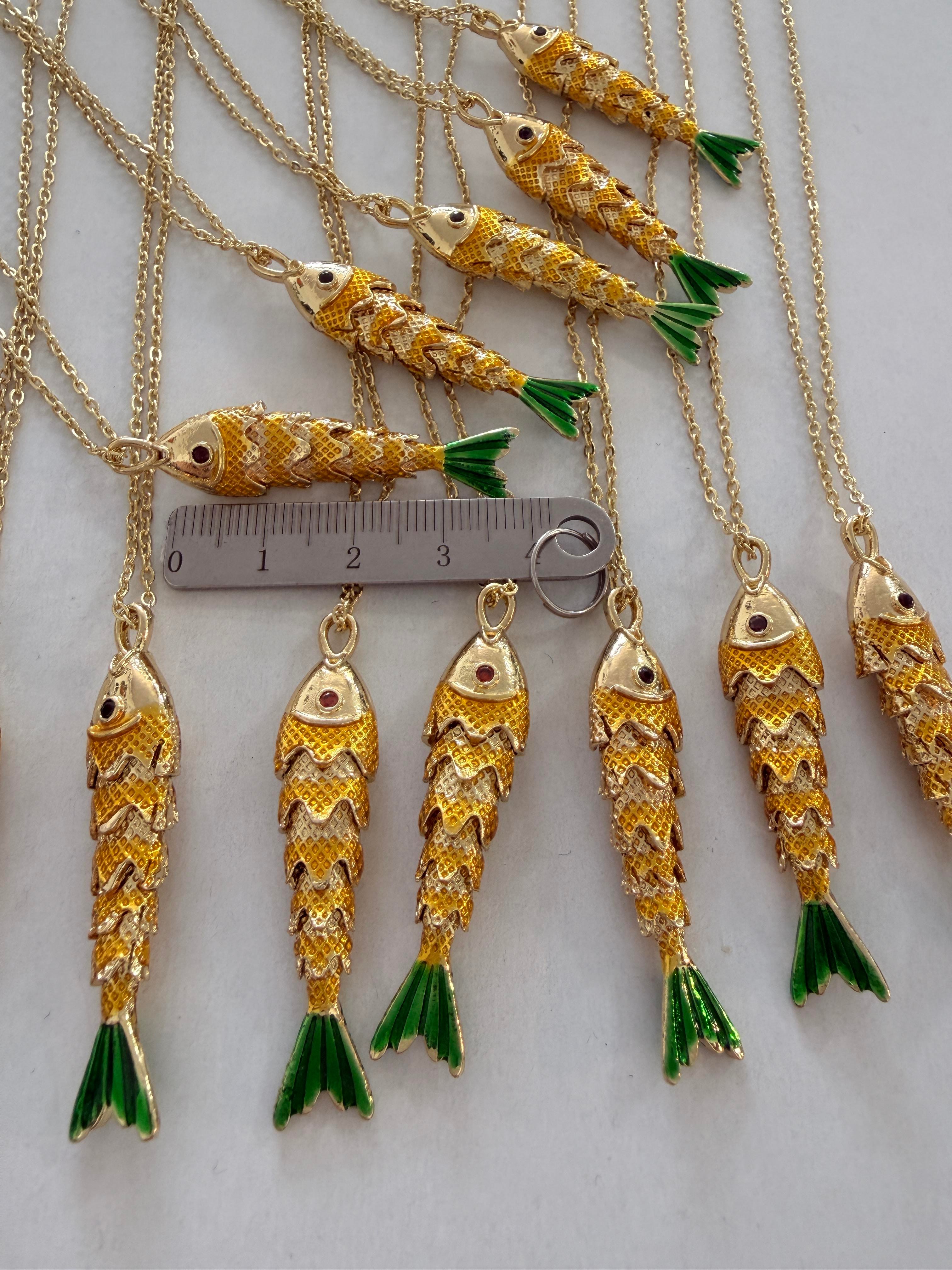 KOİ BALIK YEŞİL GOLD ŞANS KOLYESİ