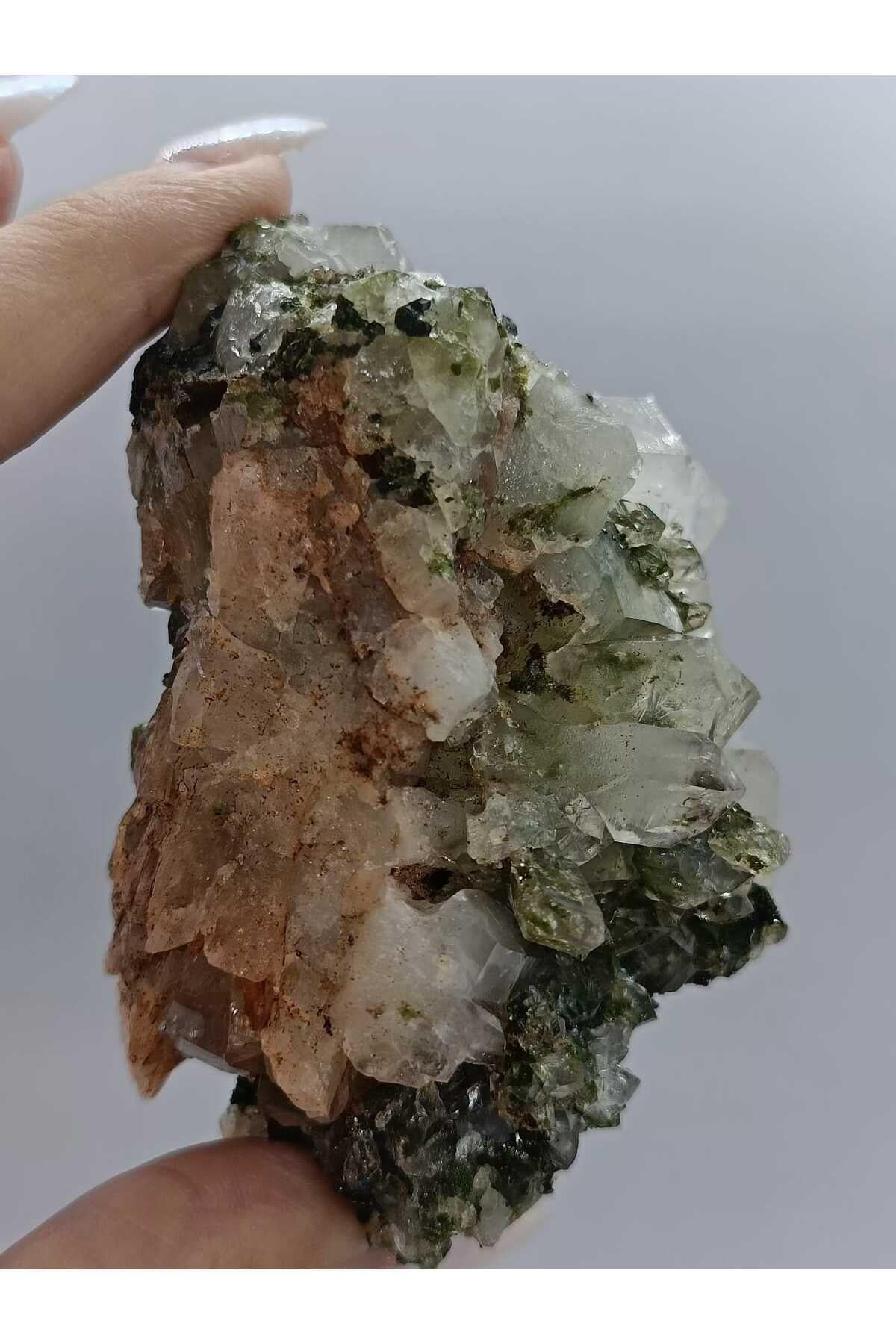Koleksiyonluk Epidotlu Kuvars Doğaltaş