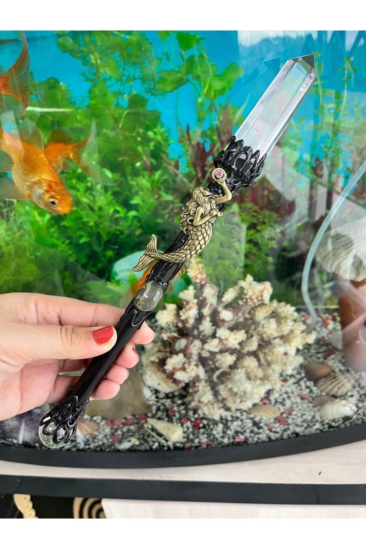 Kuvars Doğaltaş Asa ( Kuvars Magic Wand)