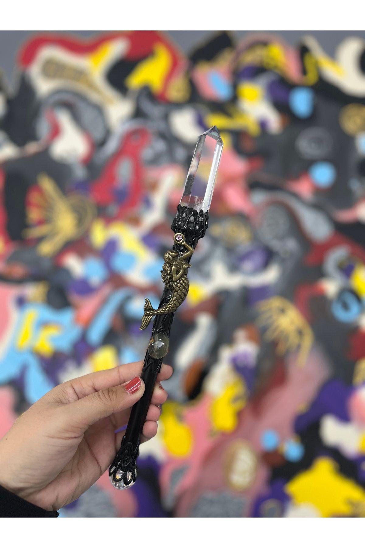 Kuvars Doğaltaş Asa ( Kuvars Magic Wand)