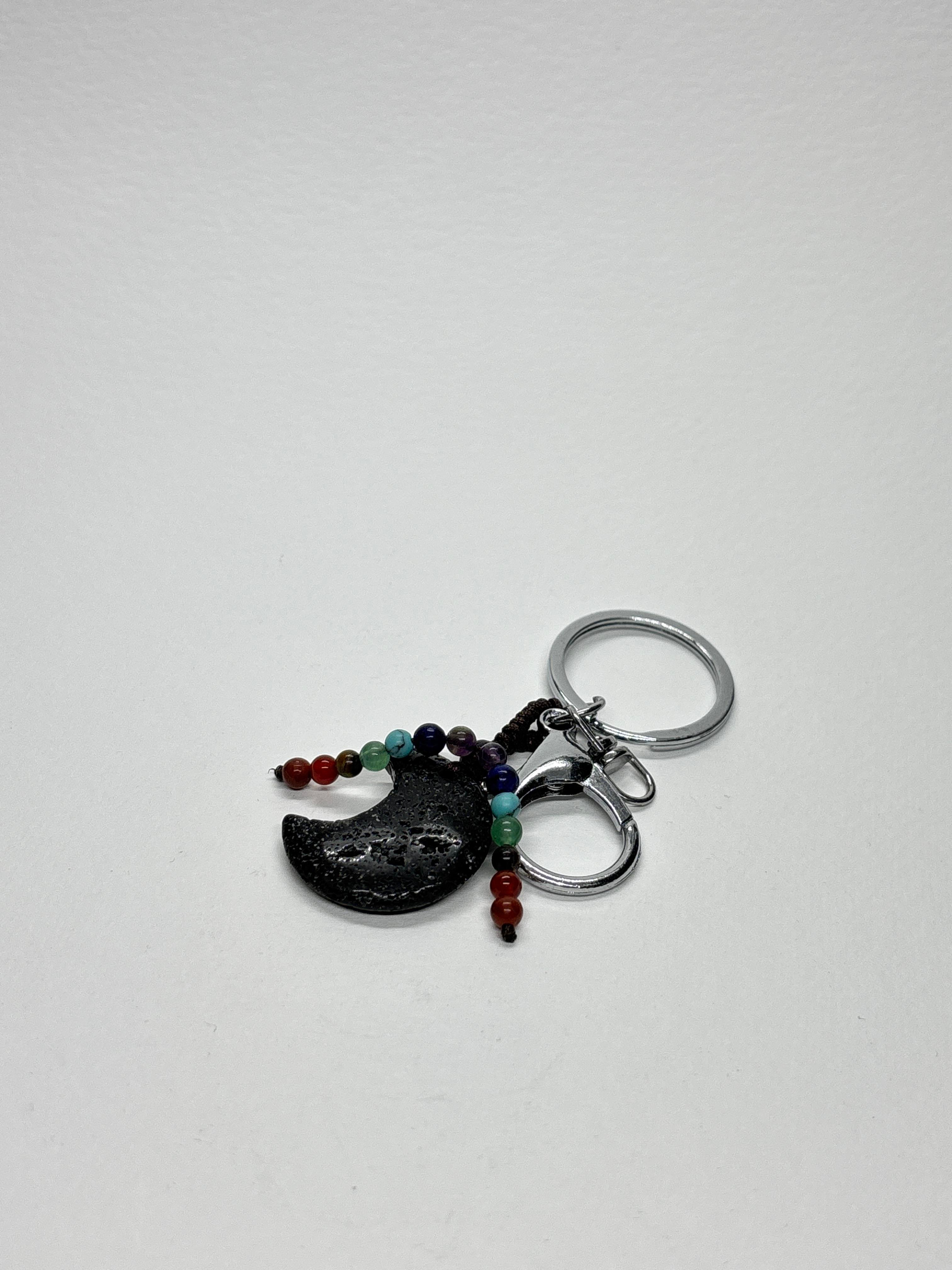 LAV TAŞI DOĞALTAŞ ANAHTARLIK CHARM HİLAL