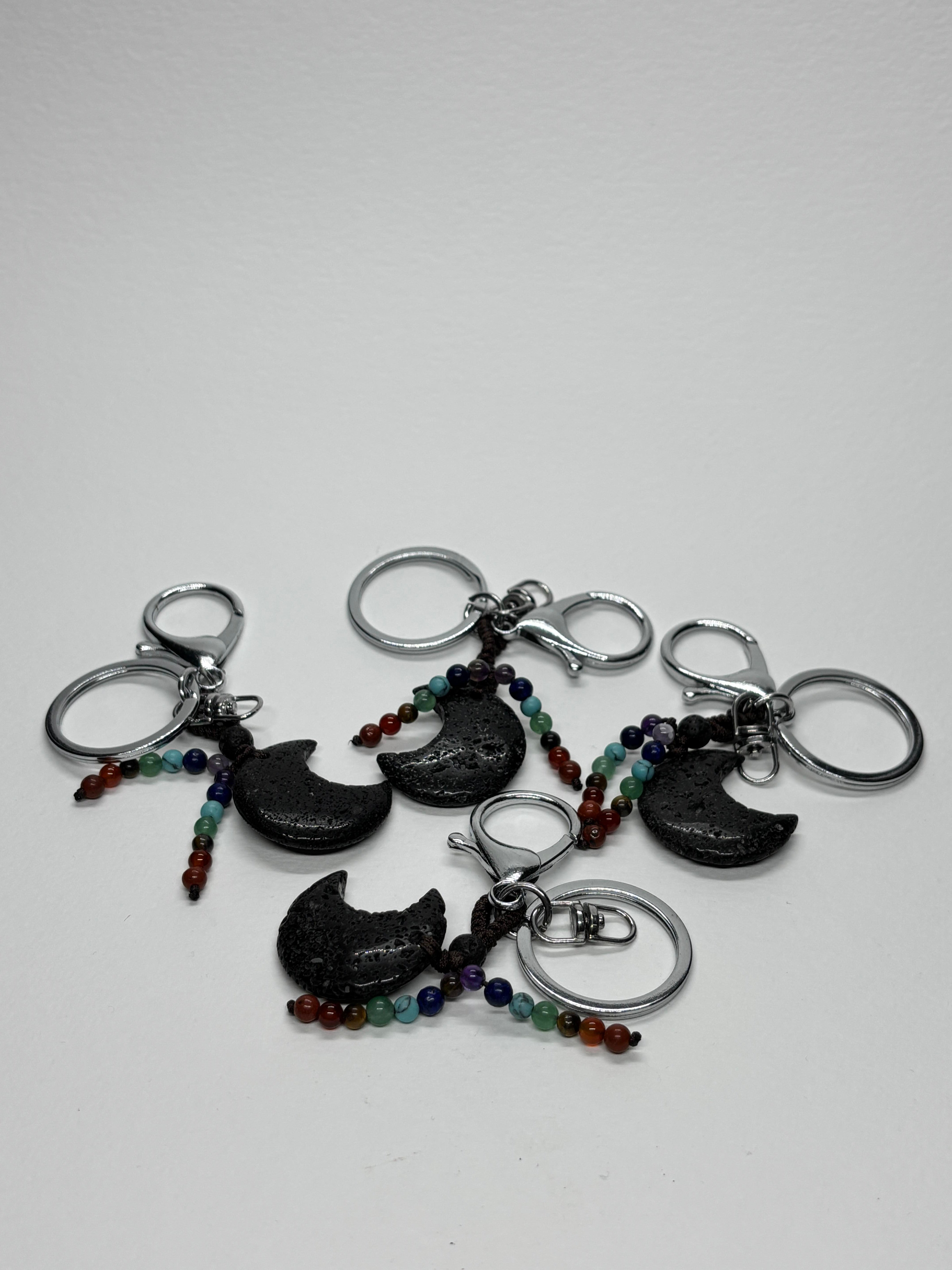LAV TAŞI DOĞALTAŞ ANAHTARLIK CHARM HİLAL