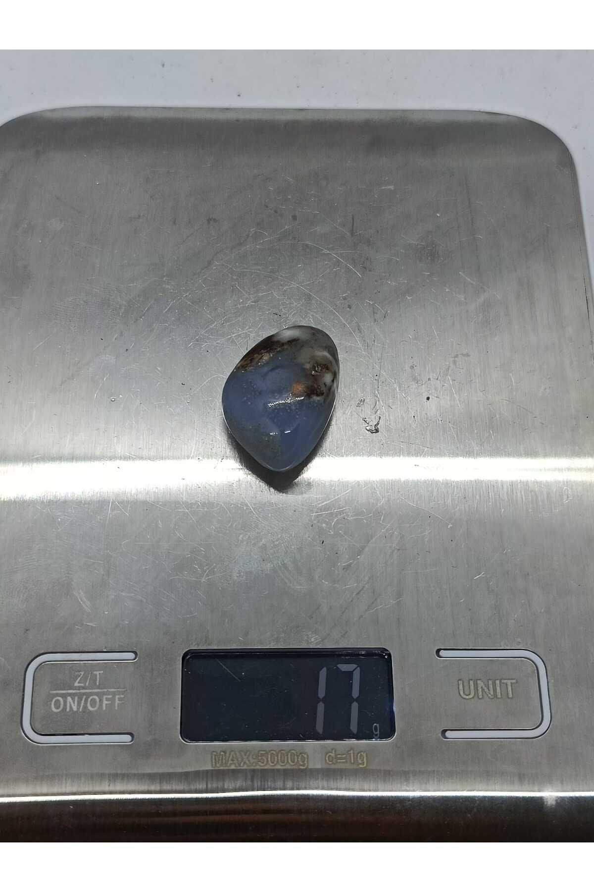 Mavi Kalsedon Oval Doğaltaş Ham Kütle