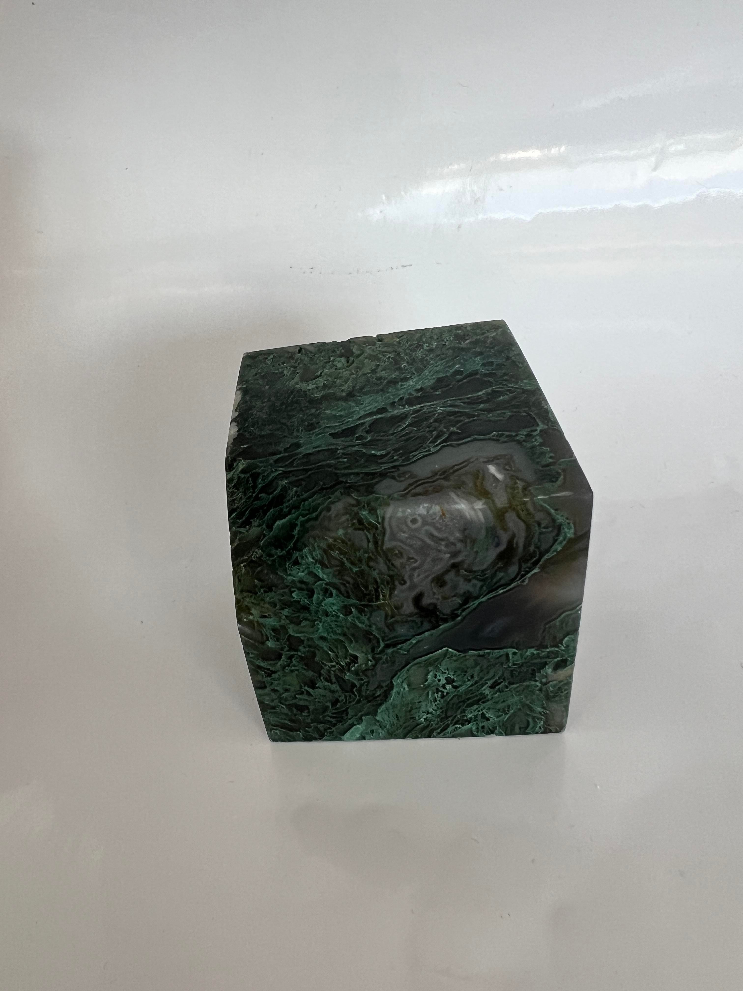 MOSS AGATE DOĞALTAŞ KÜP 5 CM