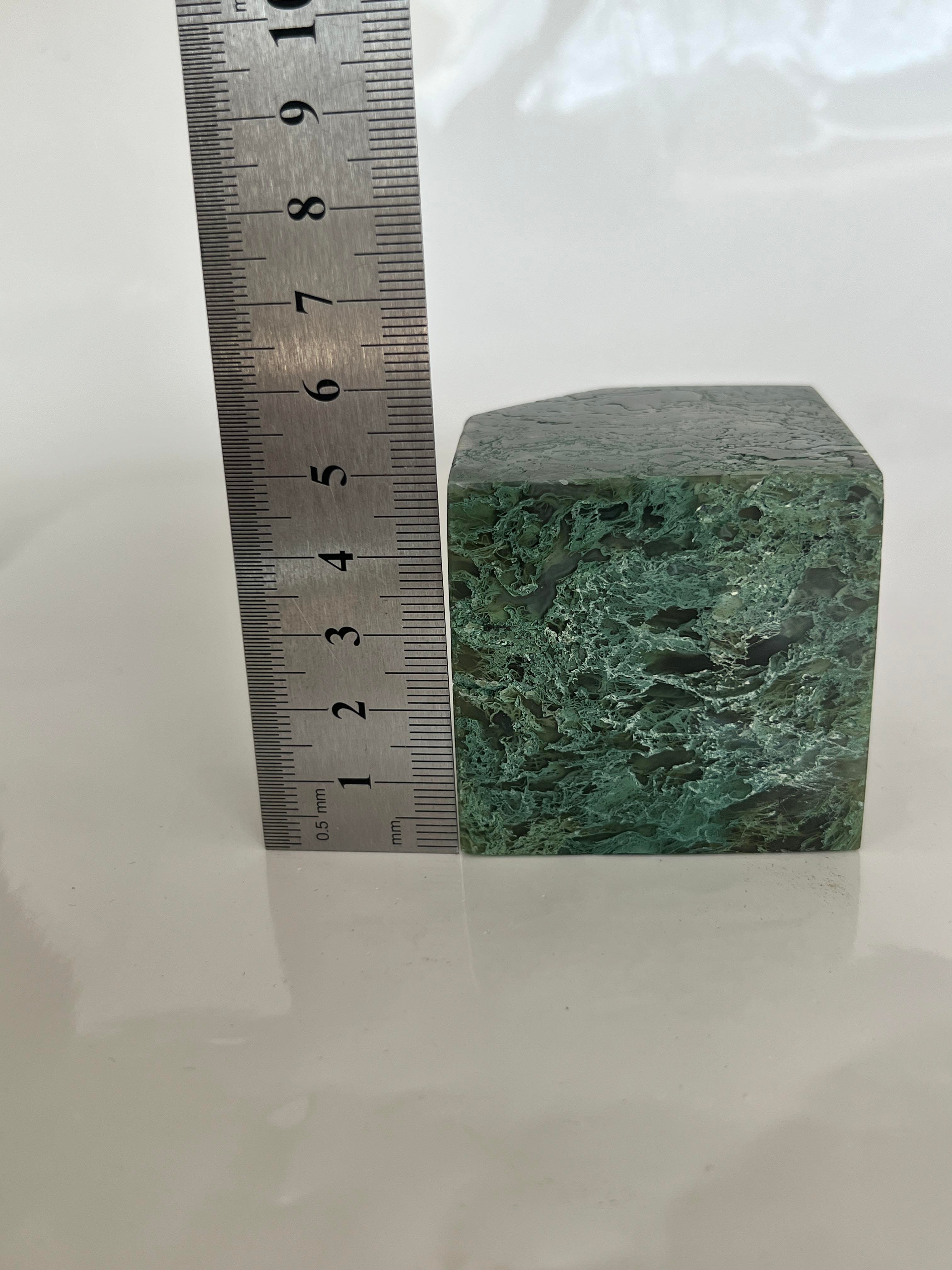 MOSS AGATE DOĞALTAŞ KÜP 5 CM