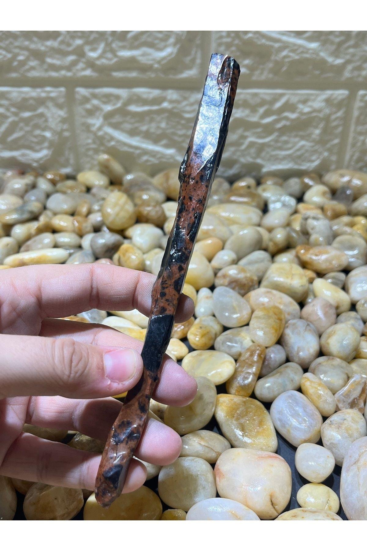 Obsidyen Doğaltaş Asa