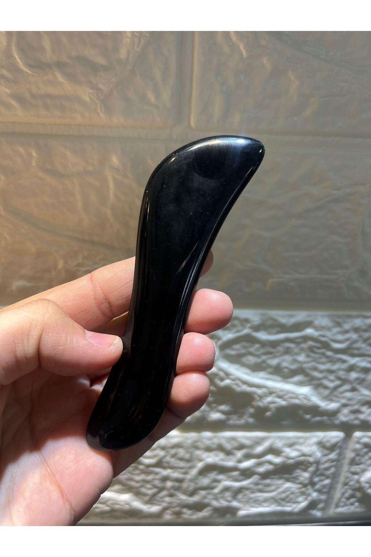 Obsidyen Doğaltaş Boyun- Sırt Ağrı Giderici Pro Masaj Taşı