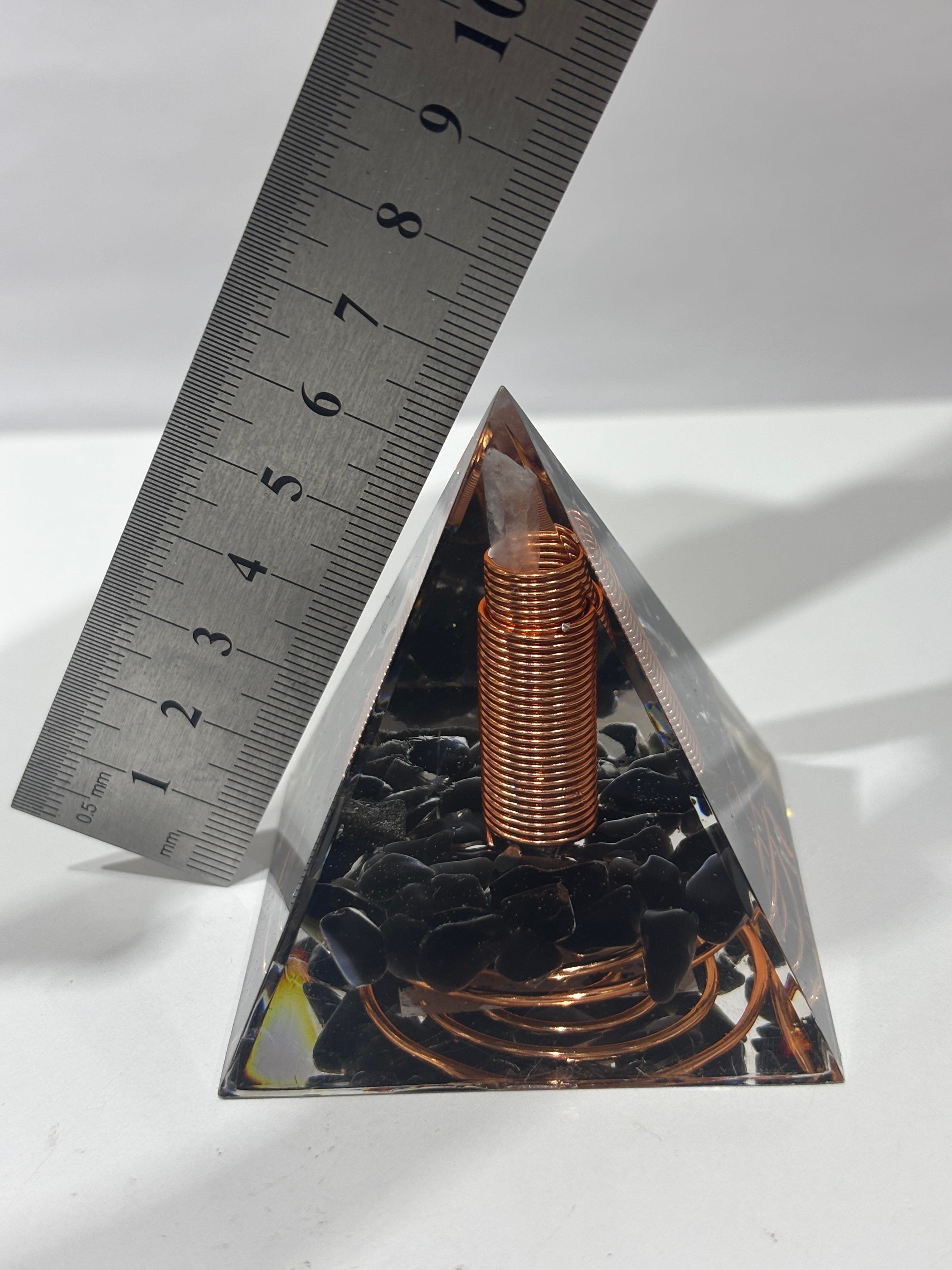 OBSİDYEN KORUMA KALKANI ORGONİTİ 6 CM